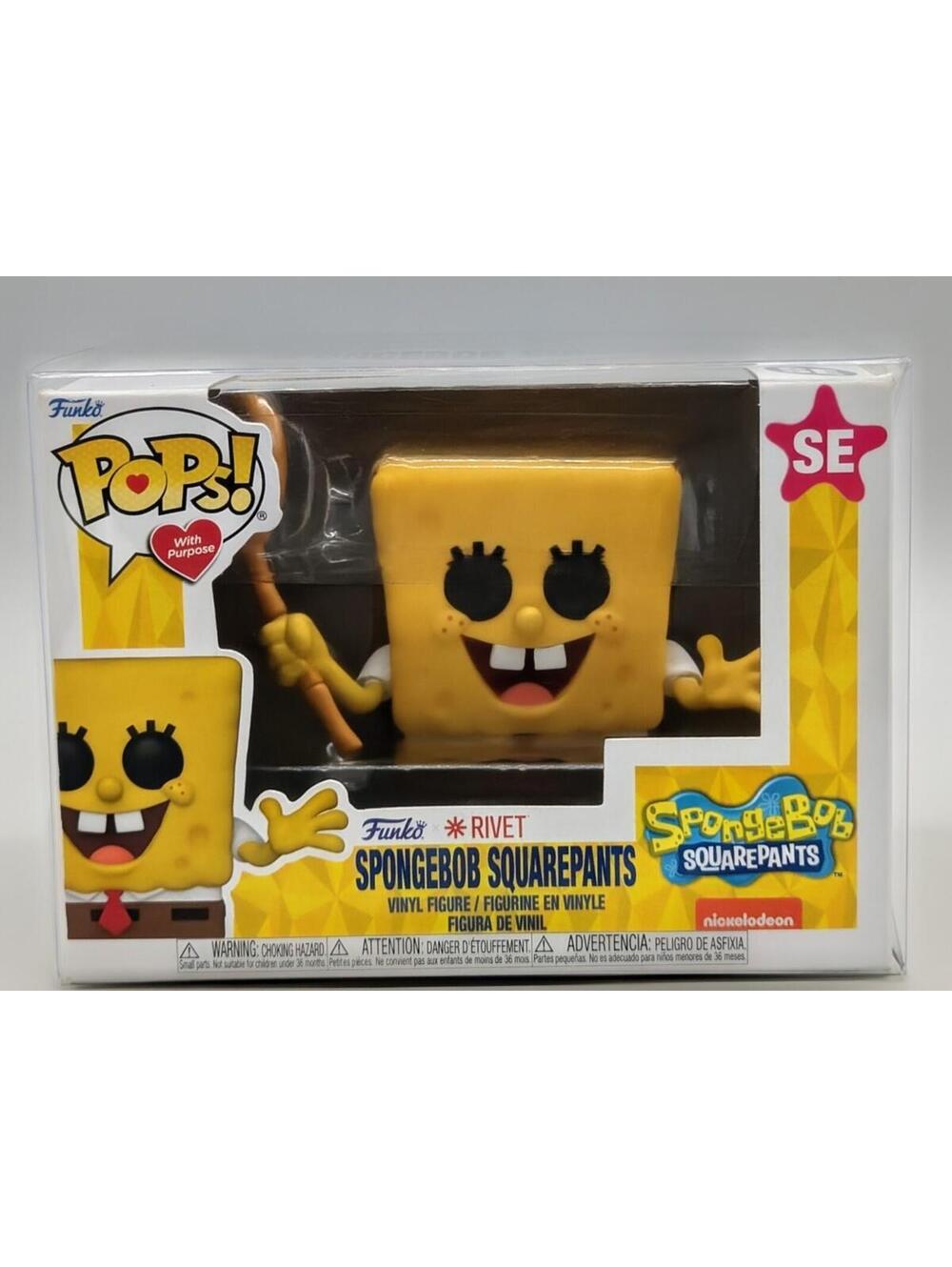 SpongeBob SquarePants Funko Pop W/Purpose Vinyl Figure SpongeBob SE + PROTECTOR
